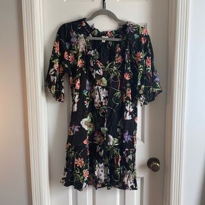 Floral Black Dress